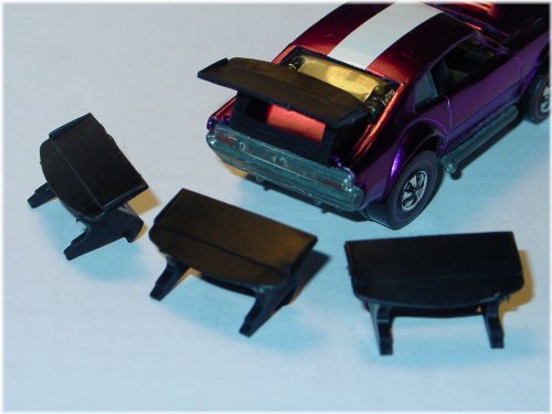 Black Reproduction Wing for Hot Wheels Redline US Mighty Maverick (set of 3)