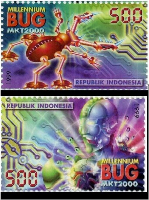 Indonesia Millennium Bug Stamps