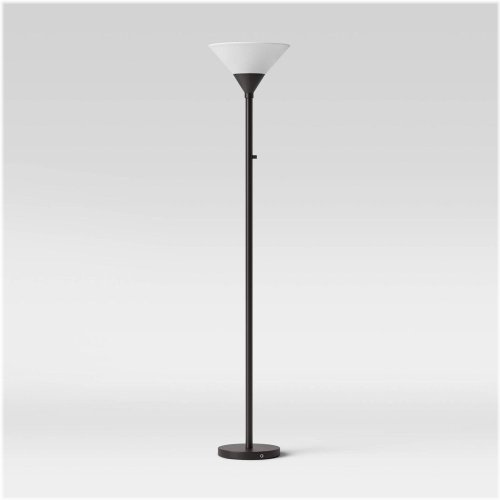 Slate Black Torch Floor Lamp
