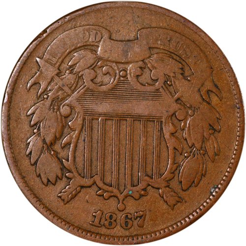 Doubled Die Obverse 1867 Two Cent Piece