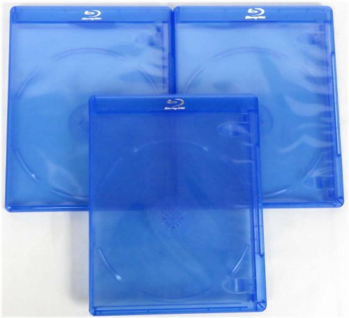 Elite Blu-ray Replacement Cases - Set of 3 in Blue