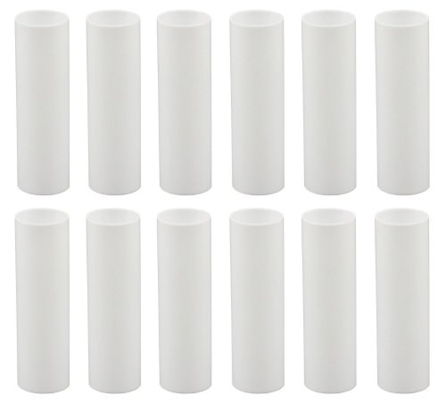 White Plastic Candle Covers (Set of 12)