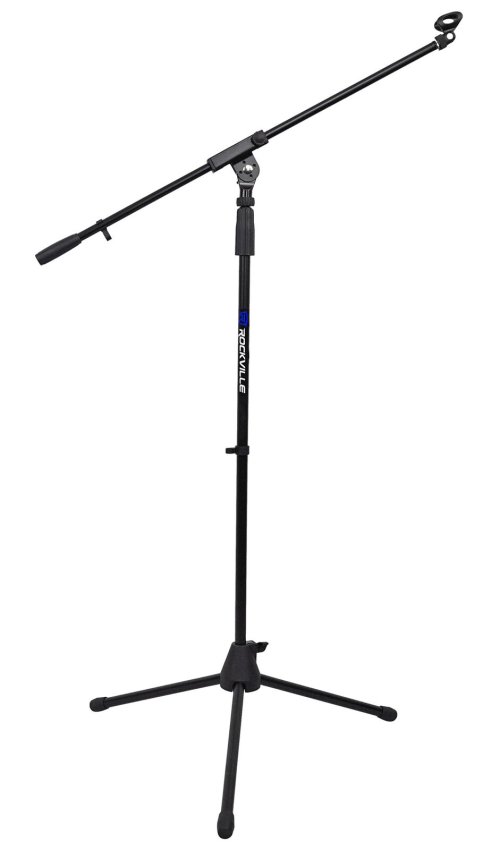 BoomBase Microphone Stand by Rockville (Sturdy Tripod Design)