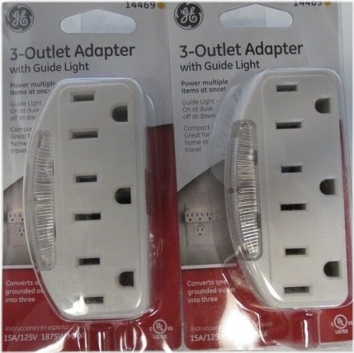 Guided Glow Triple Outlet Adapter - Set of 2