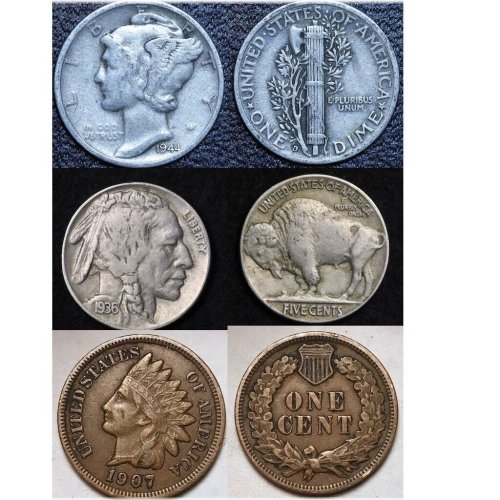 Vintage American Coin Trio