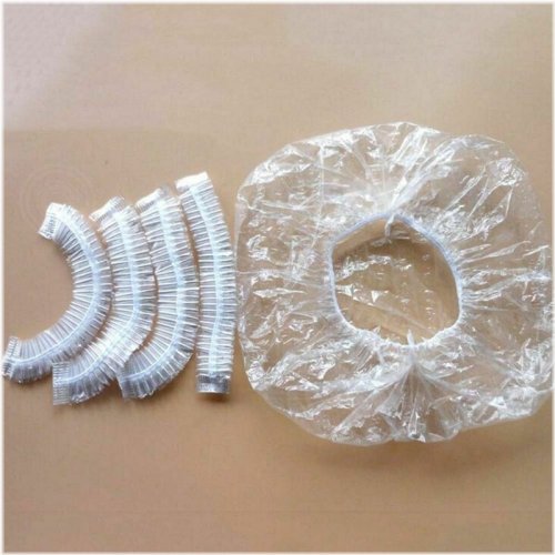 Clear Disposable Shower Hair Cap Protectors