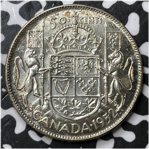 Vintage Canadian Silver Half Dollar