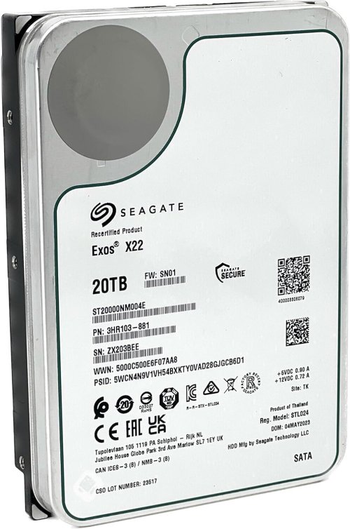 Exos X22 20TB Enterprise HDD