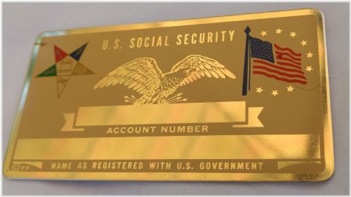 Social Security Metal Card Tag by Perma Products