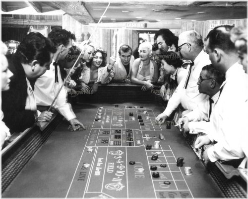 Vintage Las Vegas Craps Table Snapshot