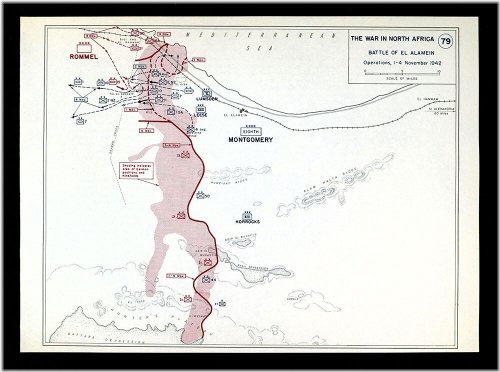 Battle of El Alamein Map - November 1942