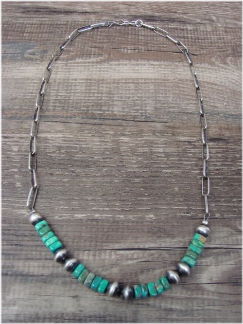 Southwestern Turquoise Link Necklace
