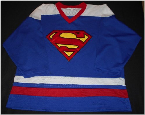 Superman Signed Ice Hockey Jersey - Vintage Canadian Design (Adult XL)