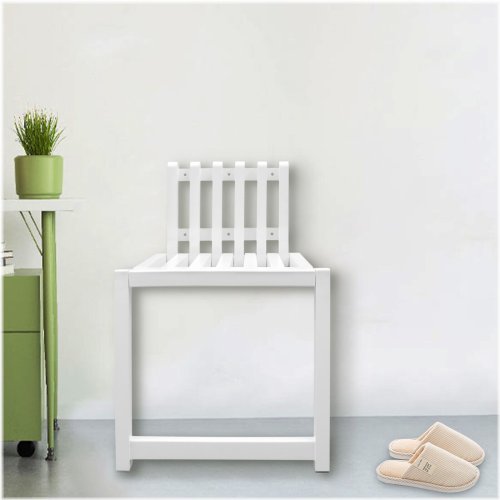 Versatile Wooden Wall Mount Seat and Footstool Set