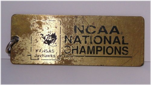 1988 Jayhawks Championship Keychain - NCAA Ticket Design