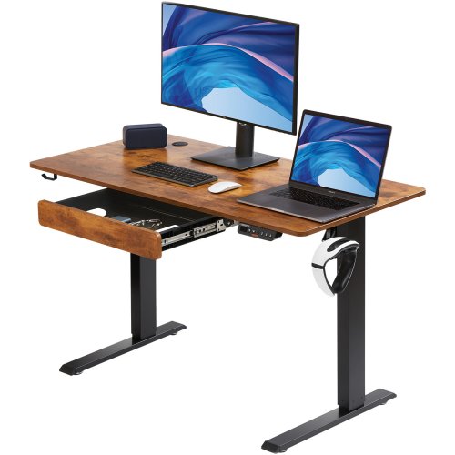 Elevate Desk with Drawer and Riser
