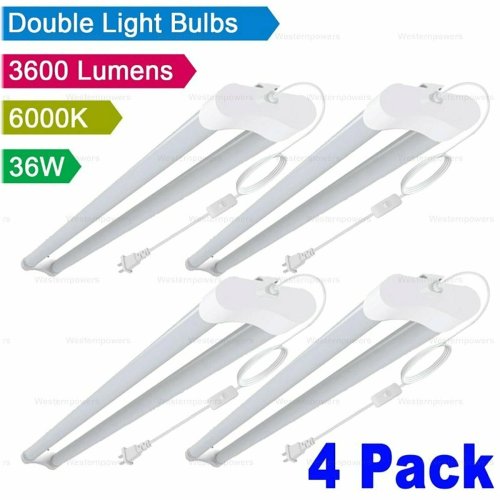 BrightLite 4FT LED Workshop Ceiling Fixture - 6000K White