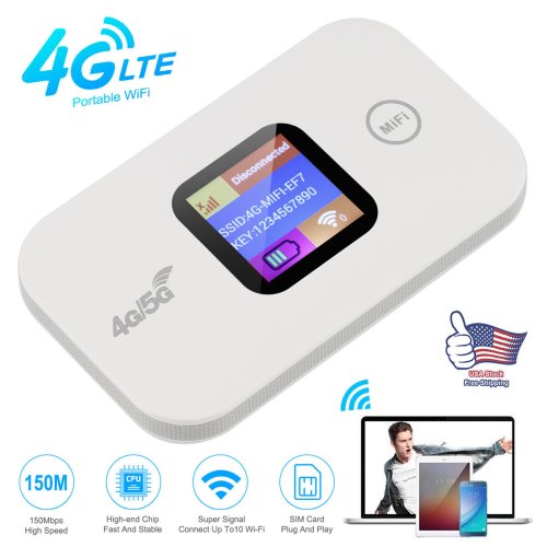 Portable WiFi Router with 4G LTE Connectivity