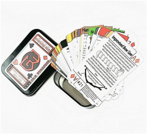 Wilderness Survival Playing Card Deck and Tip-Card Set by Grim Workshop