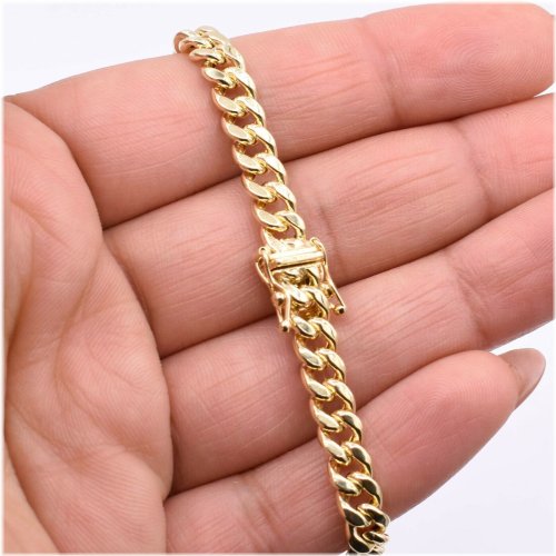 Golden Miami Anklet with Box Lock