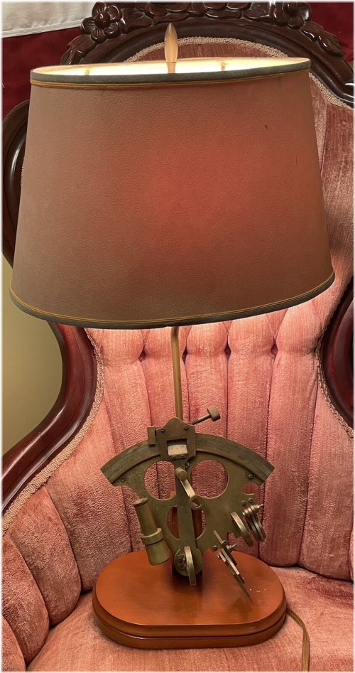 Nautical Brass Sextant Table Lamp