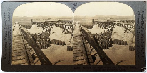 Chilean Nitrate Mining Scene from 1930s - Keystone Stereoview T600 Set #T262