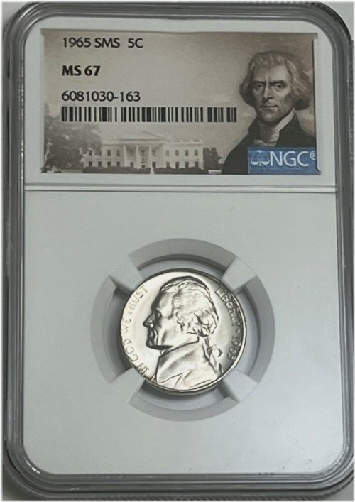 1965 SMS NGC MS67 Special Mint Set Uncirculated Nickel