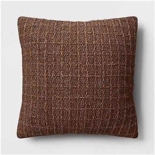 Cozy Cocoa Knit Square Pillow
