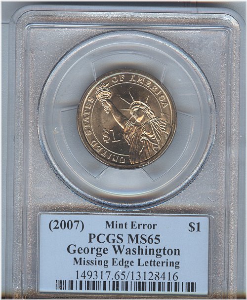 Washington Mint Error - 2007 Missing Edge Lettering