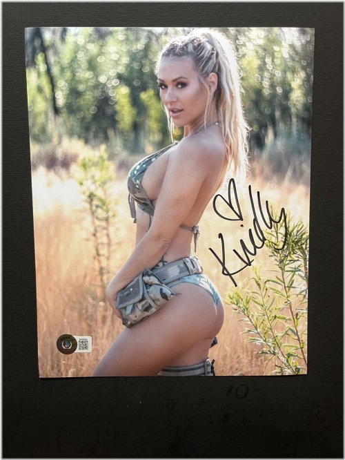 Kindly Myers Signed 8x10 Playboy Photo with Beckett COA