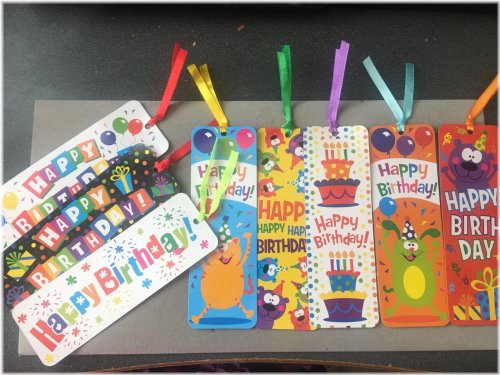 Happy Birthday Celebration Bookmarks Set
