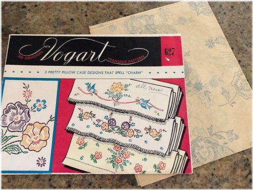 Vintage Vogart Pillow Case Embroidery Transfer Pattern #627