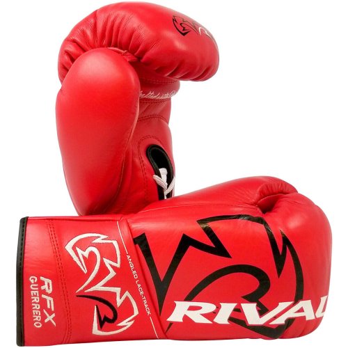 Red Lace-Up Boxing Gloves by RIVAL Boxing