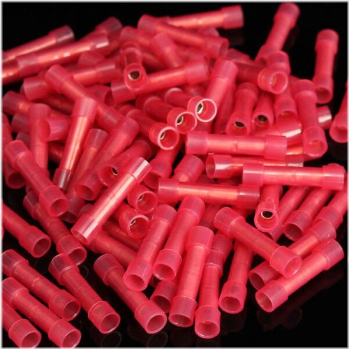 Red Nylon Wire Butt Connectors with Tin Copper Terminals