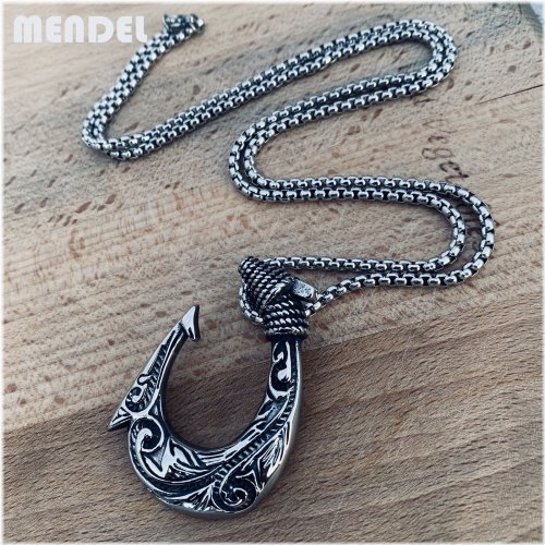 Oceanic Hook Pendant Necklace