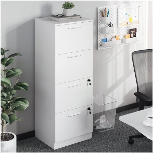 Lockable Storage Cart with 4 Drawers for Office Files and Documents