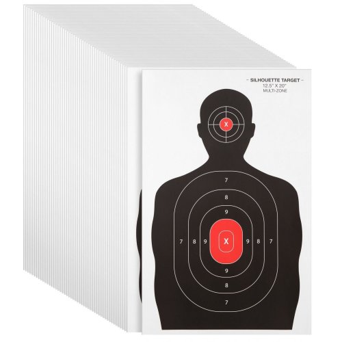 Precision Practice: 14x22 Paper Targets for Pistol Shooting - Pack of 50