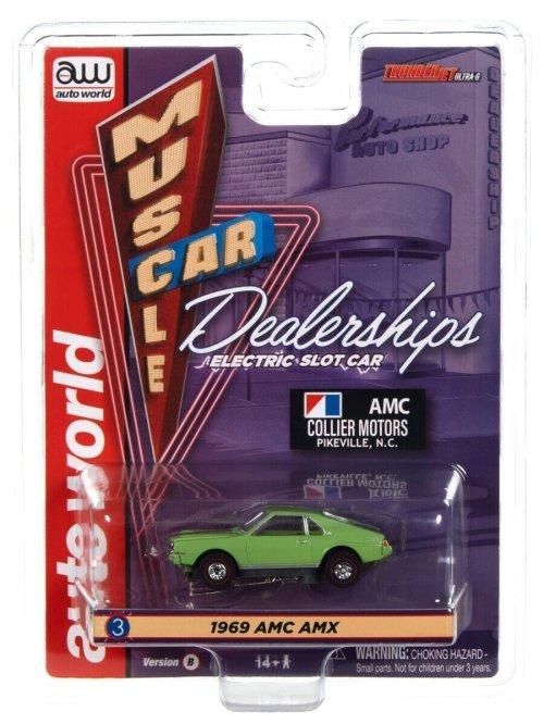 Green Lightning AMC AMX Slot Car