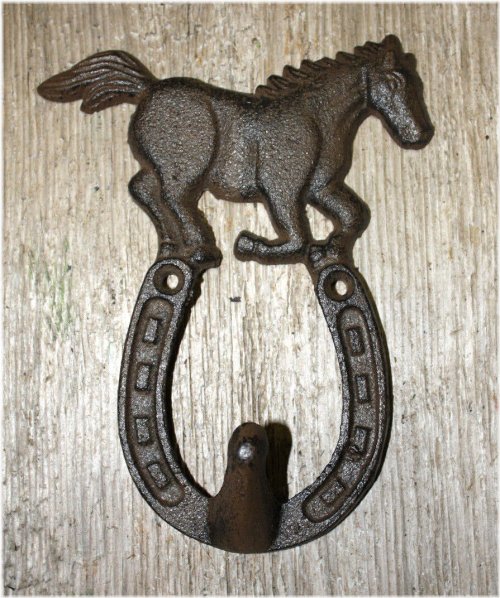 Rustic Ranch Horse Shoe Coat Rack