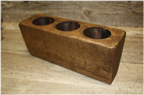 Rustic Charm Triple Candle Holder