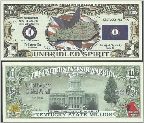 Kentucky State Collectible Paper Set