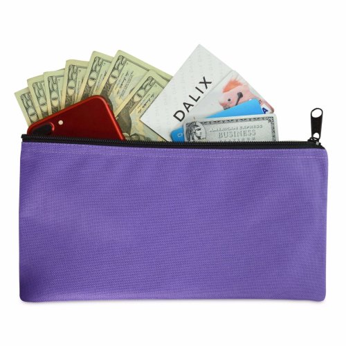 Purple Zippered Storage Pouch