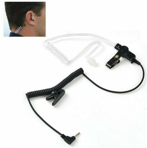 Acoustic Tube Earpiece Headset for Motorola Speaker Mic with Listen-Only Feature