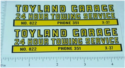 Toyland Towing Service Truck Decals