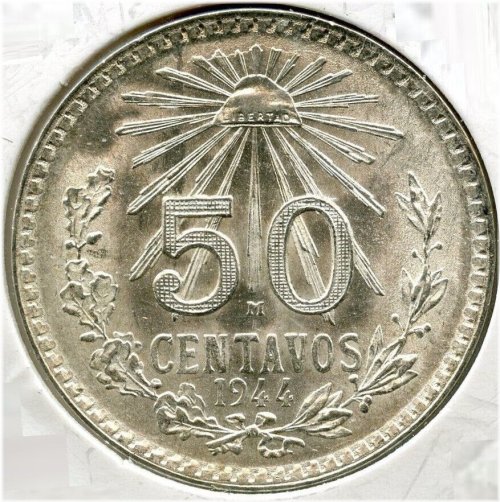 Mexican Silver Centavos - Uncirculated 1944 Coin (E102)