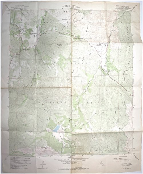 San Diego Descanso Geological Topographic Map - 1960