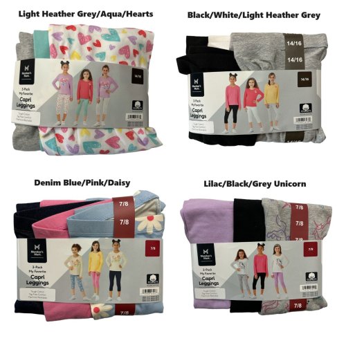 Cotton Capri Leggings Trio