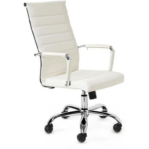 White Ribbed Executive Chair