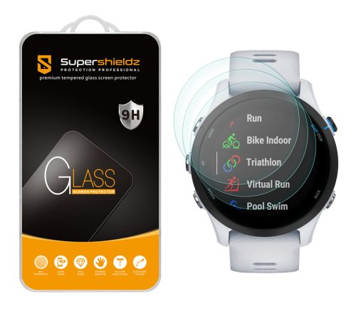 UltraGuard Tempered Glass Screen Protectors for Garmin Forerunner 255 (Pack of 3)