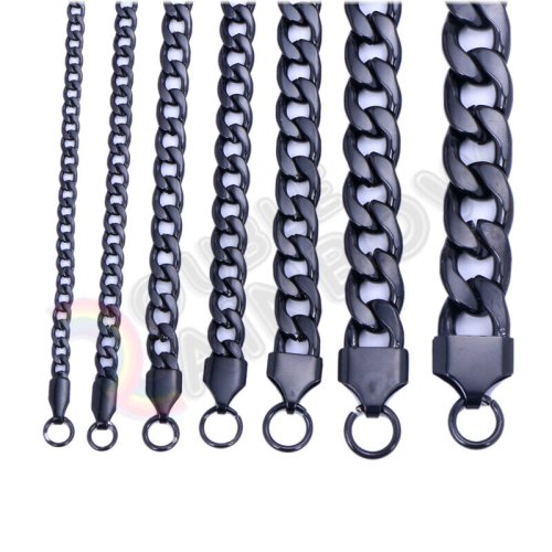 Midnight Cuban Link Necklace
